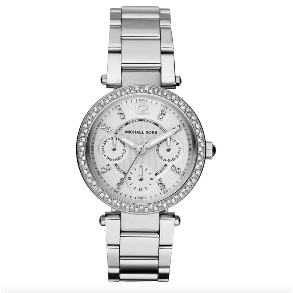 Michael Kors MK5615 33mm Women's Ladies Watch Steel Bracelet Silver/White Dial